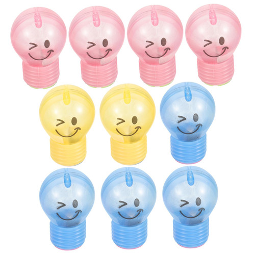 TEHAUX 30 Pcs Pencil Sharpener Mini Sharpener Cartoon Sharpener Manual Light Bulb