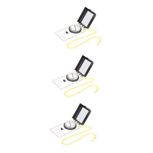 INOOMP 3pcs Map Ruler Compass Survival Compass Pocket Tools Pocket Multitool Multipurpose Tool Outdoor Compass Outdoor Hiking Equipment Compass Survival Measuring Scale Steering Tool Gift