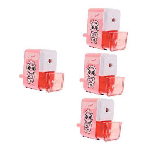 STOBOK 4pcs Pencil Sharpener Colored Pencils Sharpener Kawaii Sharpener Beauty Sharpener Pencil Cutter Portable Sharpener Kid Prizes Adorable Hand Sharpener Tool Metal Child Desktop