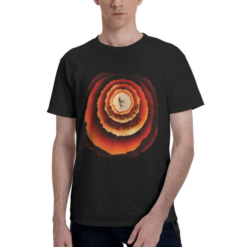 Man's Sir Duke Stevie Musician Wonder T Shirt Crewneck Short Sleeve T Shirt, Wicking Cotton Tees Tops Shirt for Man, Vintage Custom Graphic Apparel Top Medium Black