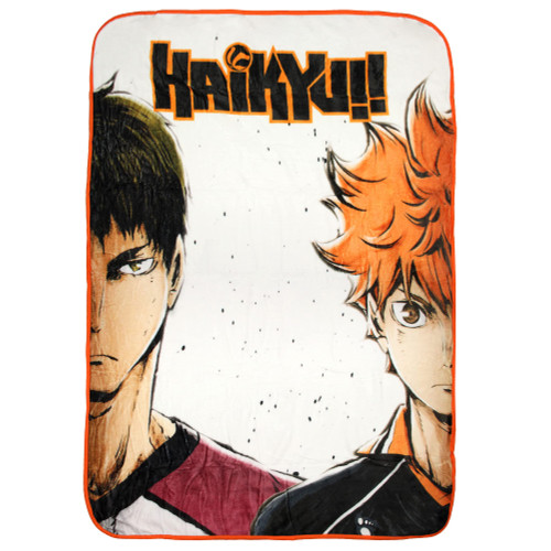 Bioworld Haikyu!! Anime Manga Shoyo Hinata and Wakatoshi Ushijimaa Super Soft Plush Throw Blanket 45" x 60"