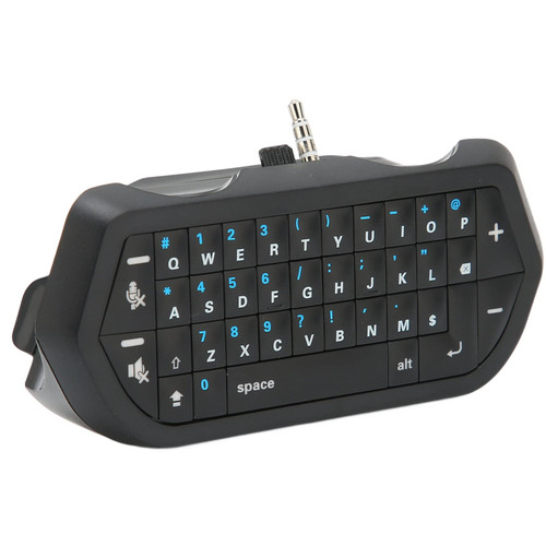 Hilitand for PS4 Mini Keyboard, 2.4G Receiver Wireless Chatpad Message Gaming Keyboard Keypad with Headset/Audio Jack for PS4 Controller