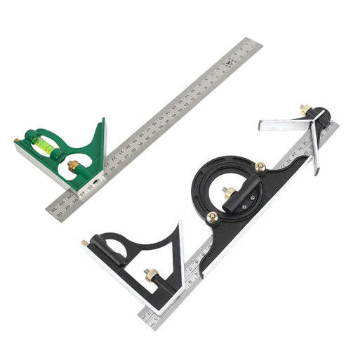 Woodworking Tools Square Right Angle Ruler Protractor Stainless Steel Measuring Tools Multi Combination Set for Woodworking Engineers Tool Measurement Scribe Tool (Color : A Square Angle Ruler)