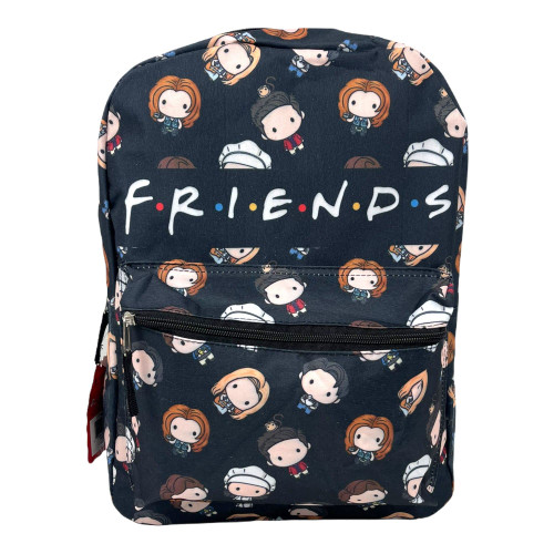 RALME Friends Backpack for Kids, Teens, or Women - Large 16 inch, Black