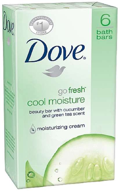 Dove Go Fresh Beauty Bar, Cool Moisture, 4 oz bars, 6 ea (Pack of 2) Dove Go Fresh Beauty Bar, Cool Moisture, 4 oz bars, 6 ea (Pack of 2)