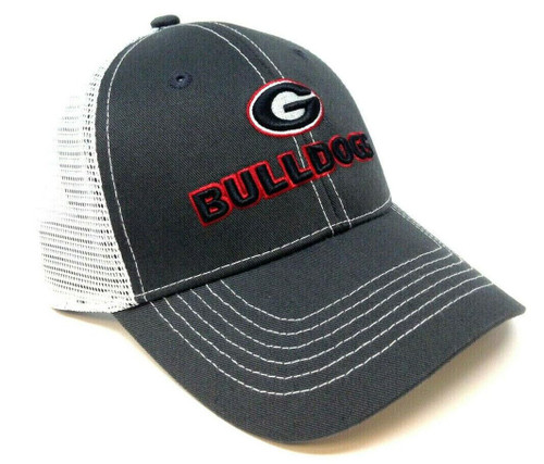 Grey Ghost Georgia Bulldogs Logo Curved Bill Mesh Trucker Snapback Hat