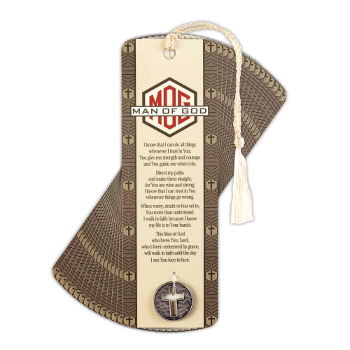 Dicksons Man of God Tassel Coin Decoration I Know I Can Do All Things Brown 6 x 2 Paper and Coin Bookmark Pack of 12