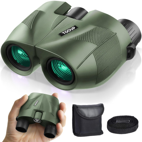 TOOUP 12x25 Compact Binoculars for Adults and Kids, High Powered Binoculars with Clear Low Light Vision and Large Eyepiece, HD Binoculars for Bird Watching, Concerts, Hunting and Sport Games TOOUP 12x25 Compact Binoculars for Adults and Kids, High Powered Binoculars with Clear Low Light Vision and Large Eyepiece, HD Binoculars for Bird Watching, Concerts, Hunting and Sport Games