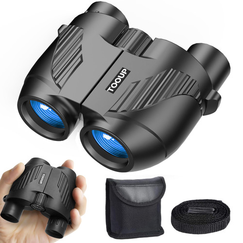 TOOUP 12x25 Compact Binoculars for Adults and Kids, High Powered Binoculars with Clear Low Light Vision and Large Eyepiece, HD Compact Binoculars for Bird Watching, Hunting and Sport Games TOOUP 12x25 Compact Binoculars for Adults and Kids, High Powered Binoculars with Clear Low Light Vision and Large Eyepiece, HD Compact Binoculars for Bird Watching, Hunting and Sport Games