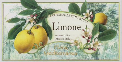 Saponificio Artigianale Fiorentino Lemon Harvest Fiorentino Soap Set 3 X 4.40 Oz. from Italy