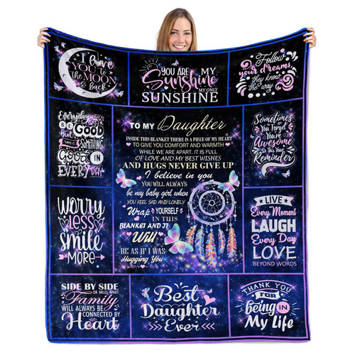 Sulpoie to My Daughter Blanket, Daughter Gifts, Daughter Gift from Mom Dad, Birthday Gifts for Daughter, Gift for Daughter from Mom, Daughter Blanket from Mom Gifts for Daughter Throw Blanket 60"X50" Sulpoie to My Daughter Blanket, Daughter Gifts, Daughter Gift from Mom Dad, Birthday Gifts for Daughter, Gift for Daughter from Mom, Daughter Blanket from Mom Gifts for Daughter Throw Blanket 60"X50"