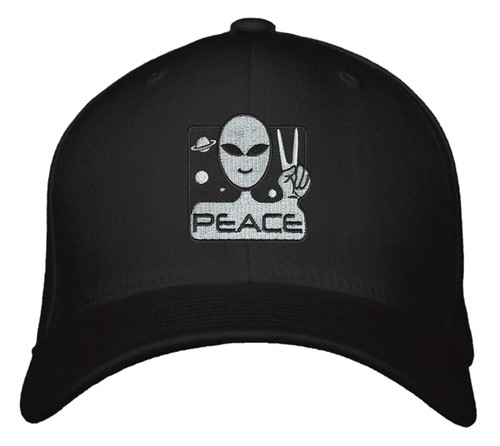 Alien Peace Sign Hat - Unisex Comfort Fit - Style & Color Options (1. Black Snapback)