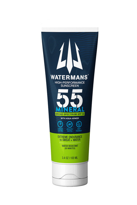 Watermans Mineral SPF 55 Sunscreen with Zinc, Aqua-Armor, Broad Spectrum Sunscreen for Face and Body, Reef Safe Sunscreen, Water Resistant, Mineral Sunscreen Watermans Mineral SPF 55 Sunscreen with Zinc, Aqua-Armor, Broad Spectrum Sunscreen for Face and Body, Reef Safe Sunscreen, Water Resistant, Mineral Sunscreen