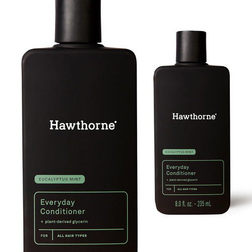 Hawthorne Men's Everyday Conditioner. For Stronger, Smoother, Healthier Hair with Plant-Derived Glycerin. Mint and Eucalyptus Scent. Sulfate Free, Silicone Free, Paraben Free. 8 fl. oz. 2-Pack. Hawthorne Men's Everyday Conditioner. For Stronger, Smoother, Healthier Hair with Plant-Derived Glycerin. Mint and Eucalyptus Scent. Sulfate Free, Silicone Free, Paraben Free. 8 fl. oz. 2-Pack.
