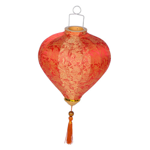 OATIPHO 12 Wedding Lanterns Chinese Paper Lanterns Vietnamese Oriental Silk Lanterns Japanese Silk Lantern Traditional Lantern Retro Decor Japanese Lanterns Oval Fabric 3D Hanging Lamp
