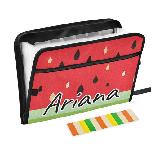 Custom Watermelon Fruit Expanding File Folders 13 Pockets Accordion File Folder with Labels Personalized Paper File Organizer Customized Paperwork for Business School Home