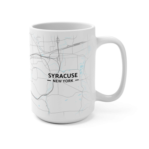 Hometown Bias Syracuse, New York NY Map Mug (15 oz)