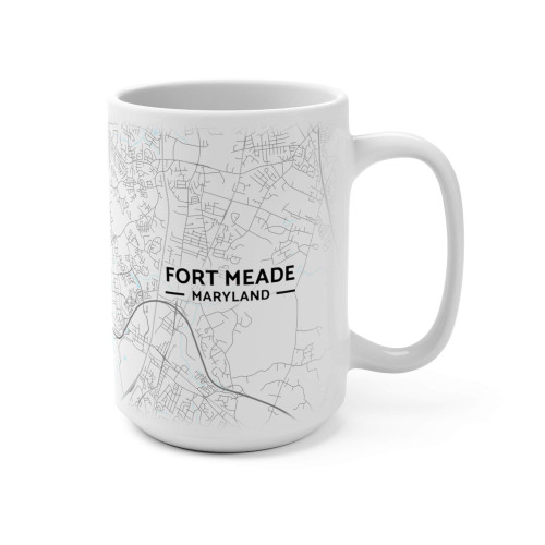 Hometown Bias Fort Meade, Maryland MD Map Mug (15 oz)