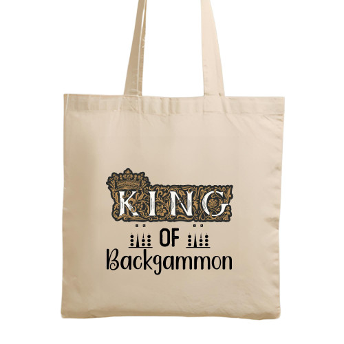 King Of Backgammon Board Strategy Dice games for Gamer like mind games Natural White Multicolor Canvas Tote Bag