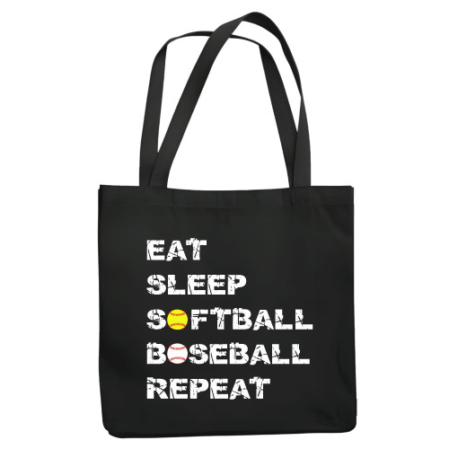 Funny Softball Sport Design Gift for Eat Sleep Repeat Fans Navy Black Multicolor Canvas Tote Bag Funny Softball Sport Design Gift for Eat Sleep Repeat Fans Navy Black Multicolor Canvas Tote Bag