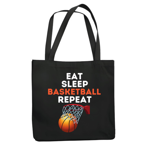 Basketball Gift for Fans Eat Sleep Repeat Navy Black Multicolor Canvas Tote Bag Basketball Gift for Fans Eat Sleep Repeat Navy Black Multicolor Canvas Tote Bag