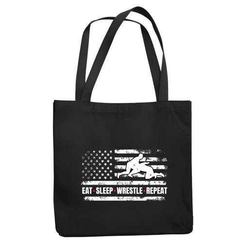 Gift for Wrestlers MMA Fans Eat Sleep Wrestle Repeat Vintage Navy Black Multicolor Canvas Tote Bag Gift for Wrestlers MMA Fans Eat Sleep Wrestle Repeat Vintage Navy Black Multicolor Canvas Tote Bag