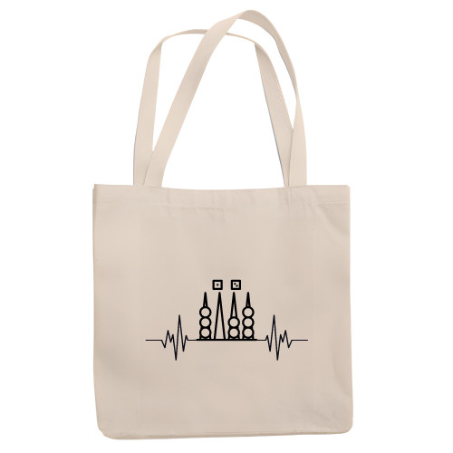 Backgammon Heartbeat Board for Backgammon lovers Natural White Multicolor Canvas Tote Bag