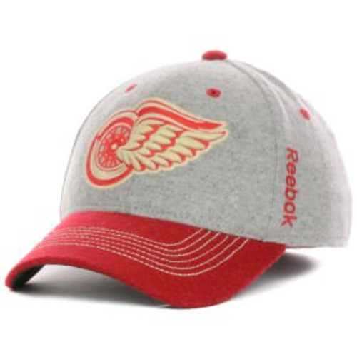 Reebok Detroit Red Wings 2014 Winter Classic Player Structured Flex Hat - Gray/red (L/XL)