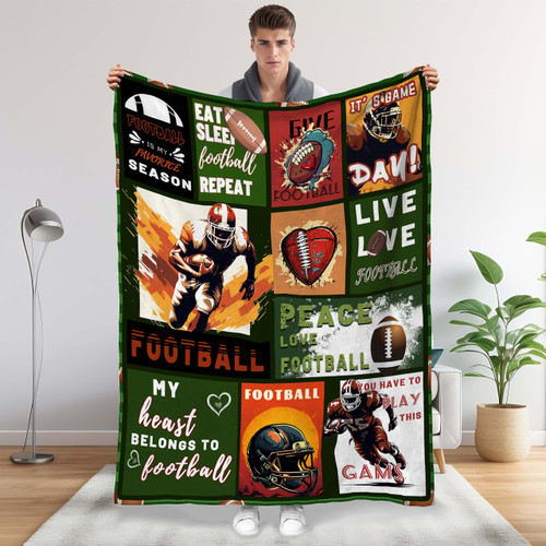 Football Gifts for Boys 8-12,Football Blanket Warm Soft Football Throw Blankets 60X50 Inches,Football Lovers Team Player Blankets Gift for Girls Boys Men (Football) Football Gifts for Boys 8-12,Football Blanket Warm Soft Football Throw Blankets 60X50 Inches,Football Lovers Team Player Blankets Gift for Girls Boys Men (Football)
