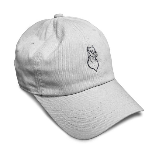 Soft Baseball Cap Dogo Argentino Dog Silhouette Embroidery Dogs Twill Cotton Dad Hats for Men & Women White Design Only