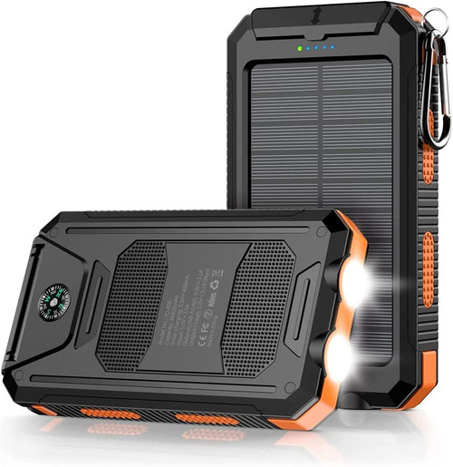 Mregb Power Bank,Solar Charger,36800mAh 5V3.1A QC 3.0 Dual 2 USB Port Built-in Powerful Flashlight IPX7 Waterproof Dustproof Shockproof(Deep Orange) Mregb Power Bank,Solar Charger,36800mAh 5V3.1A QC 3.0 Dual 2 USB Port Built-in Powerful Flashlight IPX7 Waterproof Dustproof Shockproof(Deep Orange)