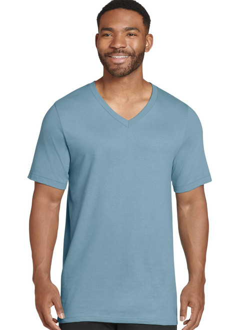 Jockey Men's Undershirt Big Man Classic V-Neck T-Shirt - 2 Pack, Dusty Skies/Tropical Green, 3XL
