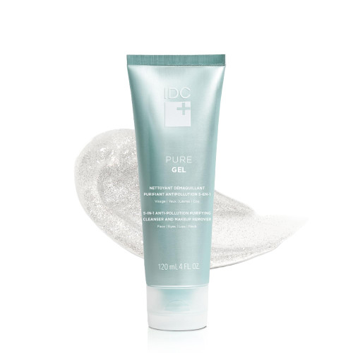 IDC Dermo Pure Gel Cleanser for Face - 4 fl oz - Natural Purifying & Cleansing Gel for Face, Eyes, Neck & Lips - Gentle Makeup Remover Cruelty-Free - Toning Lotion Makeup Remover for All Skin Types