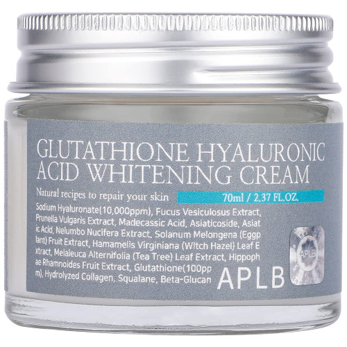 APLB Glutathione Hyaluronic Acid Tone Up Cream 2.37FL.OZ/Korean Skin Care, Long lasting Hydrate moisture through Hyaluronic Acid