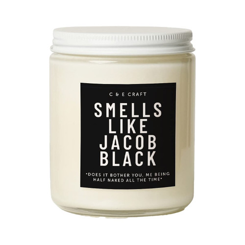 C&E Craft - Smells Like Jacob Black Candle - Flannel Pine Scented | Twilight Gift | Twilight Prayer Candle | Gift for Her