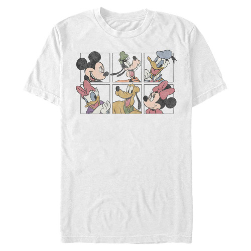 Disney Men's Characters Mickey and Friends Grid T-Shirt, White, XX-Large Disney Men's Characters Mickey and Friends Grid T-Shirt, White, XX-Large