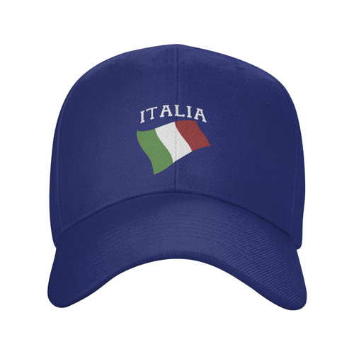 Italia Italy Italian Flag Baseball Cap Unisex Casquette Fisherman Dad Hat Summer Cap Adjustable Ball Cap Blue