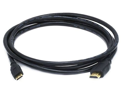 Monoprice 6ft 30AWG High Speed HDMI Cable With Ethernet - HDMI Mini Connector to HDMI Connector - Black