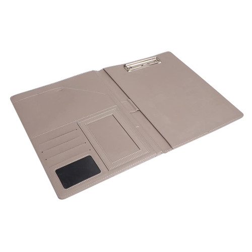 Operitacx 1pc Leather Folder Leather File Folder Professional Portfolio Binder Office File Folder Paper File Clip Folder Portfolio File Organizer Document Padfolio A4 Notebook Manager Folder
