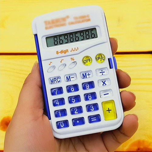 Calculator,Office Calculator,Desk Calculator,Desk Calculator,Candy Color Office Mini Scientific Calculator School Student Function Calculator Multifunctional Clock Calculator (C) (Color : C) (Color :