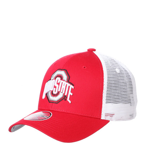 Zephyr Men's Ohio Sate Buckeyes Adjustable Snapback Hat Big Rig, Ohio State Buckeyes Red, Adjustable