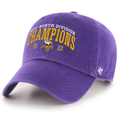 '47 Purple Minnesota Vikings 2022 NFC North Division Champions Clean Up Adjustable Hat '47 Purple Minnesota Vikings 2022 NFC North Division Champions Clean Up Adjustable Hat