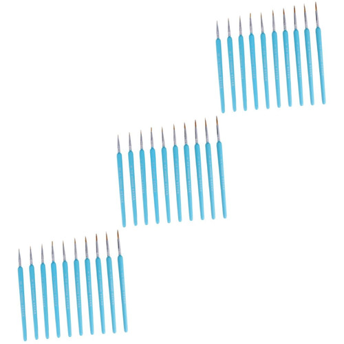 EXCEART 3 Sets 10pcs Painting Brushes Miniature Artists Brushes Fine Oil Brush Nylon Paint Brush Fine Detail Brush Fine Tip Paint Brush Detail Paint Brush Oil Paintbrush Bamboo Stroke