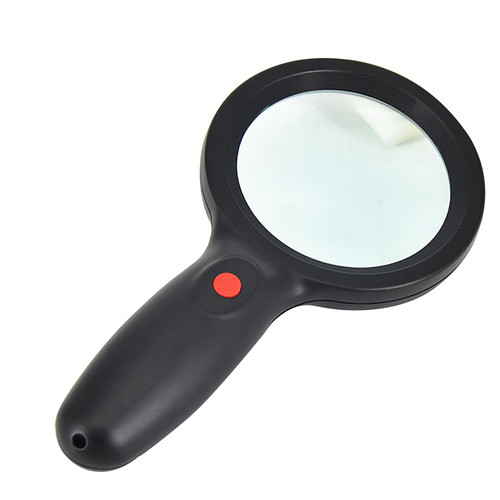 10X Handheld Magnifying Glass with Light, 18 LED Lighted Magnifier Reading Magnifying for Macular Degeneration Seniors Reading Inspection Coins