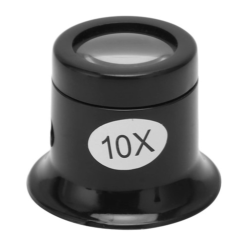 10PCS 10X Watchmaker Loupe Set, Jewelers Eye Loupe Loop Magnifier Magnifying Glass, Profession Optical Lens Portable Jewelers Loupe 10X Eyepiece for Watch Repair Picture Jewelry