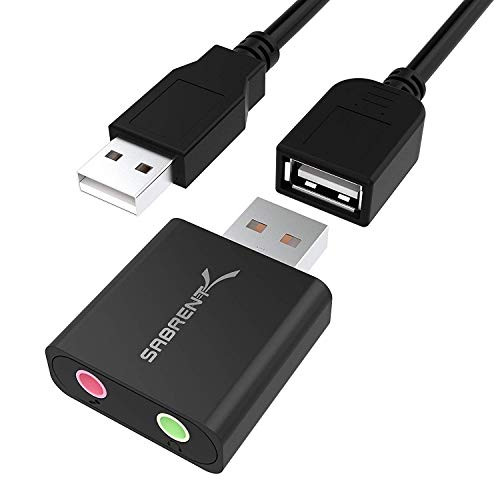Sabrent Aluminum USB External Stereo Sound Adapter, Black (AU-EMCB) Sabrent Aluminum USB External Stereo Sound Adapter, Black (AU-EMCB)