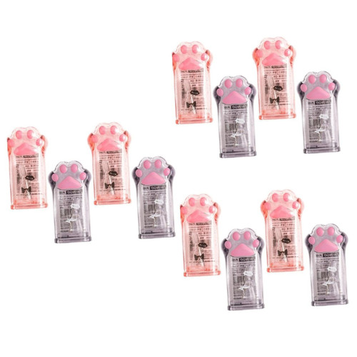 TEHAUX 12 Pcs School Student Stationery Cat Claw Pencil Sharpener Crayon Sharpener Cute Kawaii School Supplies Pencil for Kids Children Pencil Sharpener Metal Plastic Charcoal