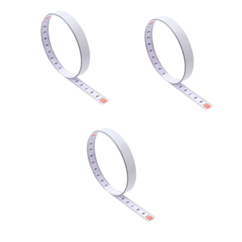 DOITOOL 3pcs Adhesive Ruler Long Ruler Self Adhesive Measuring Tape Metric Tape Measure Metal Duct Tape Body Measuring Ruler Small Tape Measure Metal Stickers Fitness Scale Inclined Ruler
