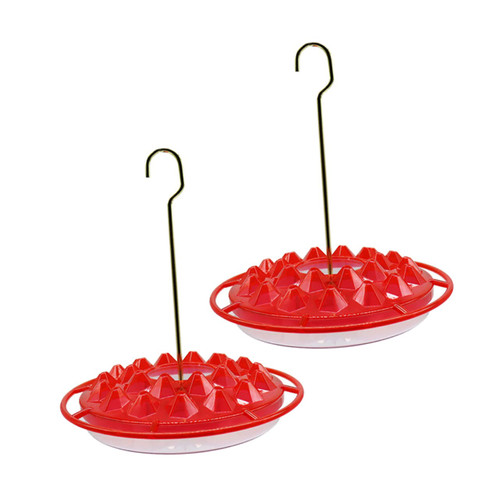Kisangel 2pcs Bird Feeder Bird Water Feeder Bird Hummingbird Birds Feeders for Outside Finch Feeder Window Birdfeeder Plastic Hanging UFO