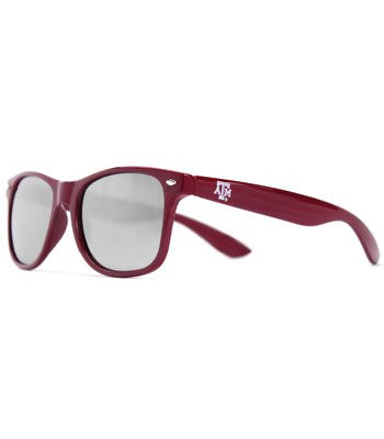 NCAA Texas A&M Aggies TEXAM-4 White Frame, Maroon Lenses Sunglasses, One Size, White